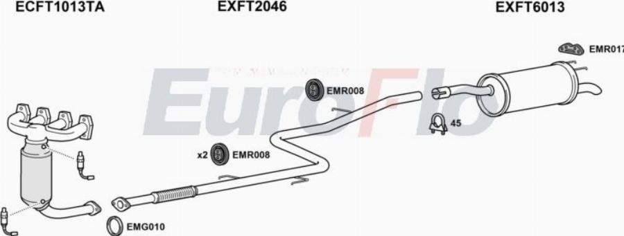 EuroFlo FTDOB12 7001A00 - Impianto gas scarico autozon.pro