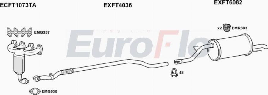 EuroFlo FTPUNE14 1001B - Impianto gas scarico autozon.pro