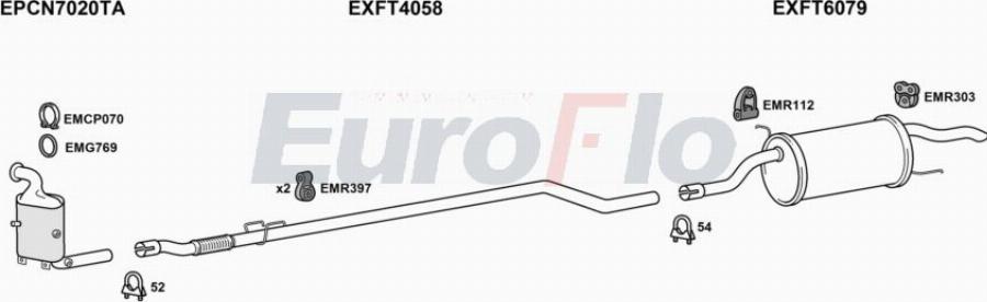 EuroFlo FTPUNE13D 1004A00 - Impianto gas scarico autozon.pro