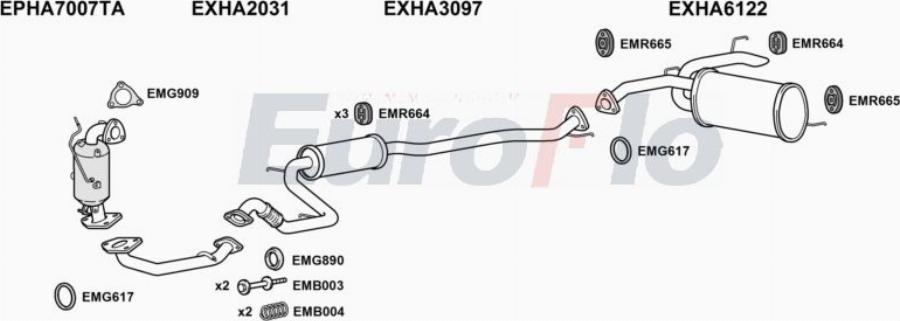 EuroFlo HACIV16D 3001 - Impianto gas scarico autozon.pro