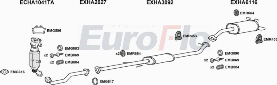 EuroFlo HACRV20 3019 - Impianto gas scarico autozon.pro