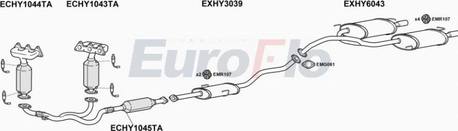 EuroFlo HYCOU27 4004A00 - Impianto gas scarico autozon.pro