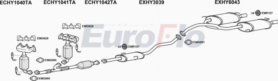 EuroFlo HYCOU27 4001A00 - Impianto gas scarico autozon.pro