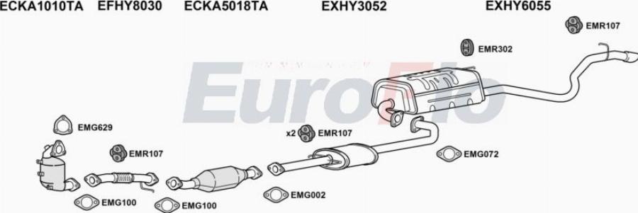 EuroFlo HYI3016D 1008A00 - Impianto gas scarico autozon.pro