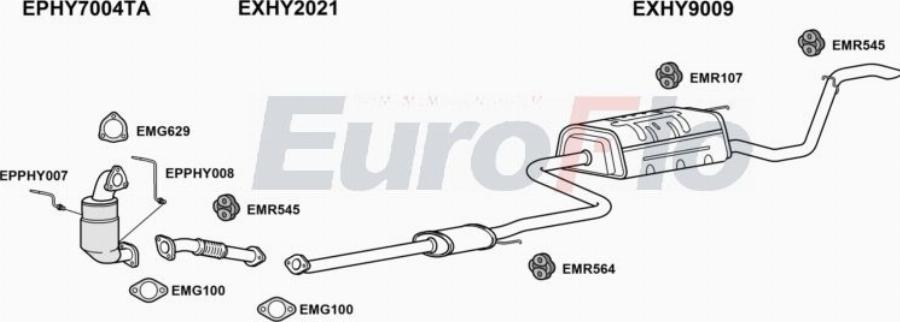 EuroFlo HYI3016D 1011D - Impianto gas scarico autozon.pro