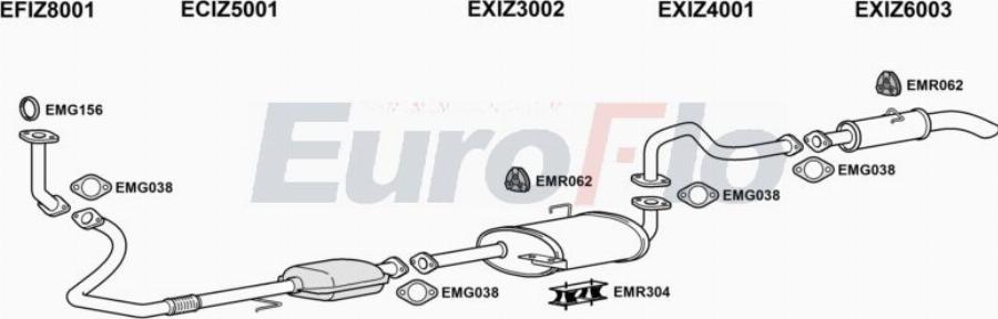 EuroFlo IZTRO30D 3001A00 - Impianto gas scarico autozon.pro