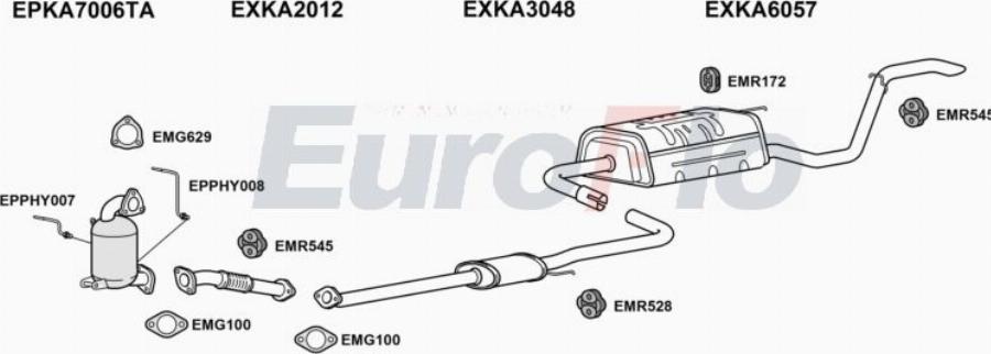 EuroFlo KACEE16D 3018B - Impianto gas scarico autozon.pro