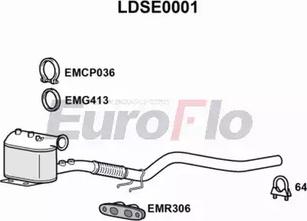 EuroFlo LDSE0001 - Filtro antiparticolato / particellare, Impianto gas scarico autozon.pro