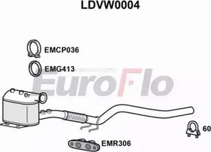 EuroFlo LDVW0004 - Filtro antiparticolato / particellare, Impianto gas scarico autozon.pro