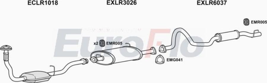 EuroFlo LRDEF25D 7025A00 - Impianto gas scarico autozon.pro