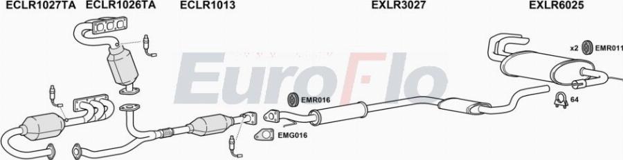 EuroFlo LRFRE25 3001A00 - Impianto gas scarico autozon.pro