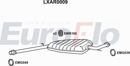 EuroFlo LXAR0009 - Inserto ammortizzazione, Silenziatore posteriore autozon.pro