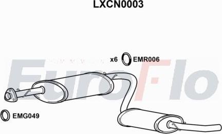 EuroFlo LXCN0003 - Silenziatore posteriore autozon.pro