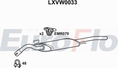 EuroFlo LXVW0033 - Silenziatore posteriore autozon.pro