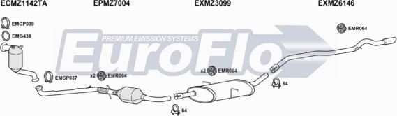 EuroFlo MZB2020D 6001C - Impianto gas scarico autozon.pro