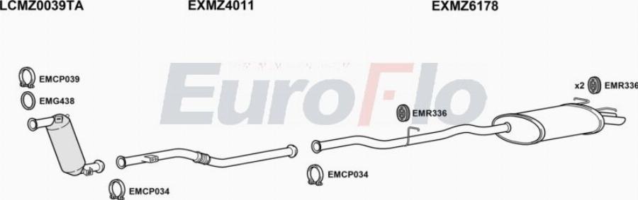 EuroFlo MZC2021D 0402LHD - Impianto gas scarico autozon.pro