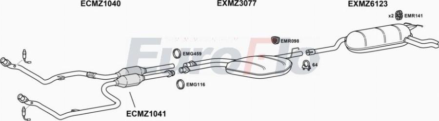 EuroFlo MZE2424 2001A00 - Impianto gas scarico autozon.pro