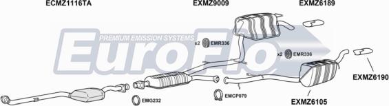 EuroFlo MZE2018 3008 - Impianto gas scarico autozon.pro