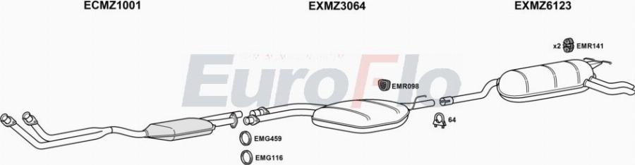 EuroFlo MZE3232 2004A00 - Impianto gas scarico autozon.pro