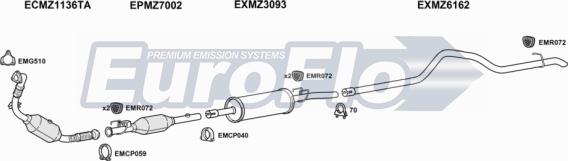 EuroFlo MZSPR30D 7001C05 - Impianto gas scarico autozon.pro