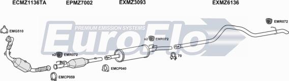 EuroFlo MZSPR30D 7001C03 - Impianto gas scarico autozon.pro