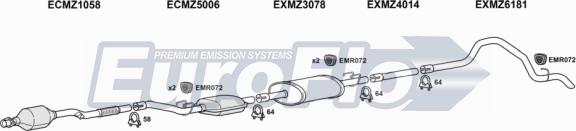 EuroFlo MZSPR22D 7020A05 - Impianto gas scarico autozon.pro