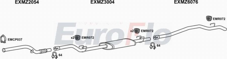 EuroFlo MZSPR27D 7000A01 - Impianto gas scarico autozon.pro