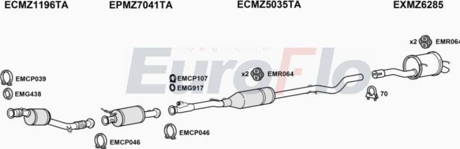 EuroFlo MZVIT21D 6042B - Impianto gas scarico autozon.pro