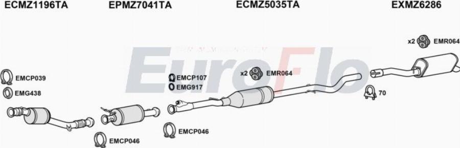 EuroFlo MZVIT21D 6042D - Impianto gas scarico autozon.pro