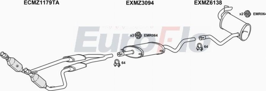 EuroFlo MZVIA35 6001A00 - Impianto gas scarico autozon.pro