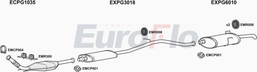 EuroFlo PG40620D 3008A00 - Impianto gas scarico autozon.pro