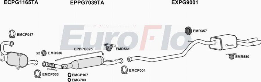 EuroFlo PG50820D 3024 - Impianto gas scarico autozon.pro