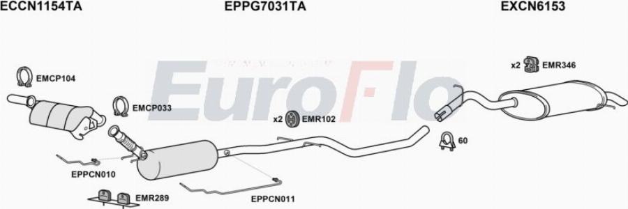 EuroFlo PG50820D 2001 - Impianto gas scarico autozon.pro