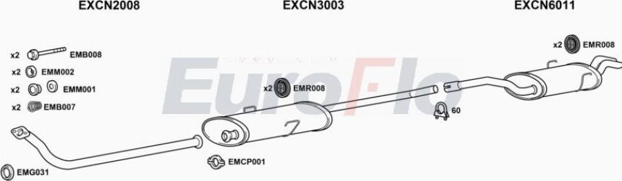 EuroFlo PG80619D 6001A00 - Impianto gas scarico autozon.pro