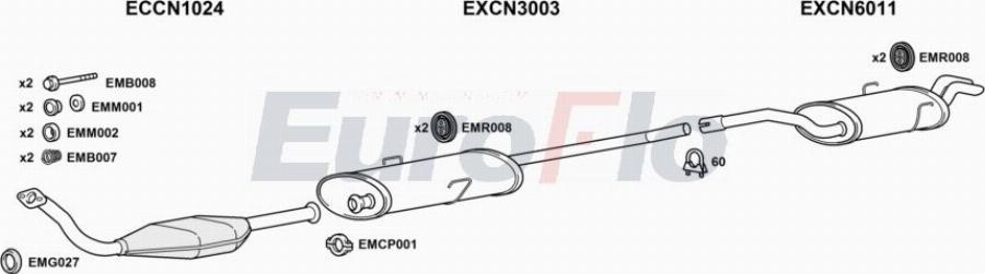 EuroFlo PG80620D 6001A00 - Impianto gas scarico autozon.pro