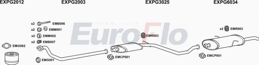 EuroFlo PG30619D 3001A00 - Impianto gas scarico autozon.pro