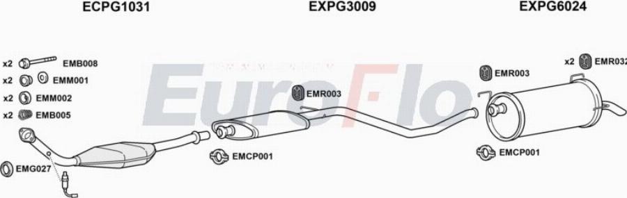 EuroFlo PG30620 1011A00 - Impianto gas scarico autozon.pro