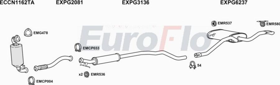 EuroFlo PG30816 1026 - Impianto gas scarico autozon.pro