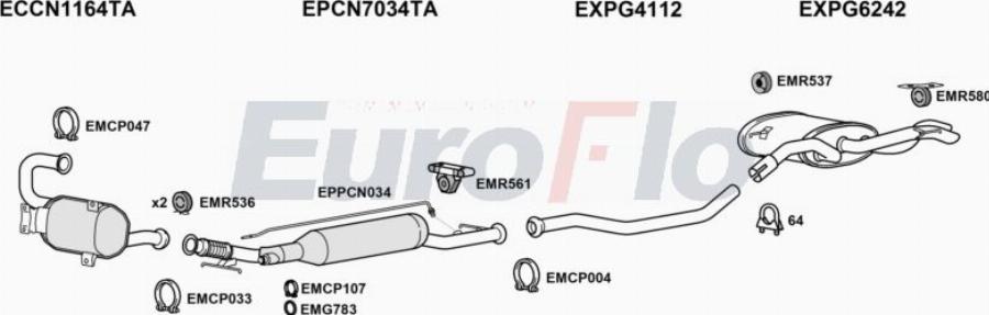 EuroFlo PG30820D 3019 - Impianto gas scarico autozon.pro