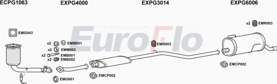 EuroFlo PG20616 5001A00 - Impianto gas scarico autozon.pro