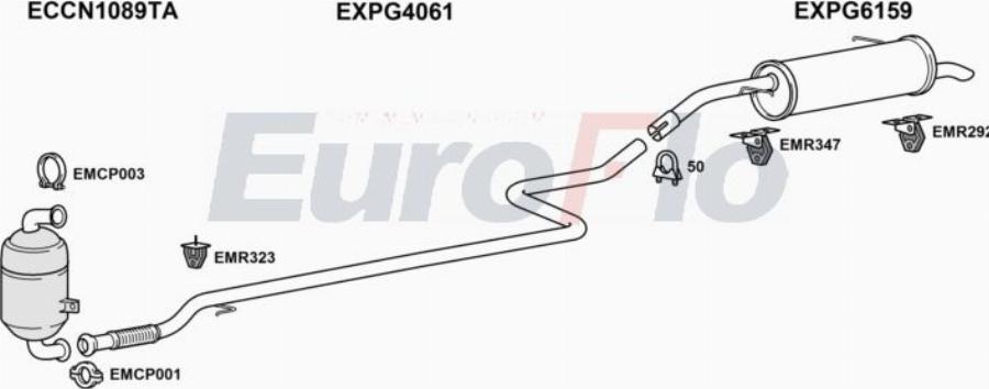 EuroFlo PG20716D 5001A00 - Impianto gas scarico autozon.pro