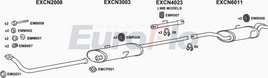 EuroFlo PGEXP19D 7004A00 - Impianto gas scarico autozon.pro