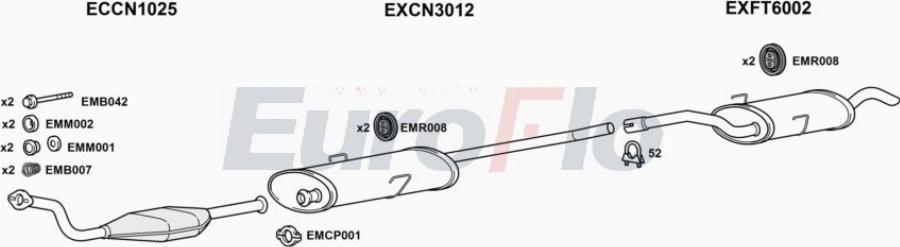 EuroFlo PGEXP19D 7008A00 - Impianto gas scarico autozon.pro