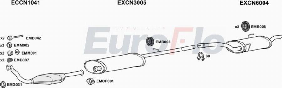 EuroFlo PGEXP19D 7011A00 - Impianto gas scarico autozon.pro