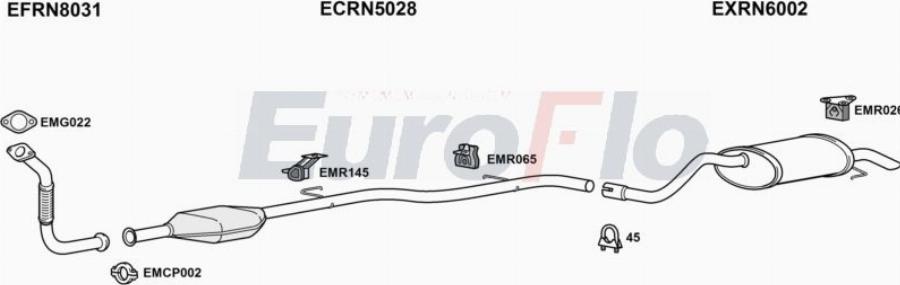 EuroFlo RNCLI19D 1004A00 - Impianto gas scarico autozon.pro