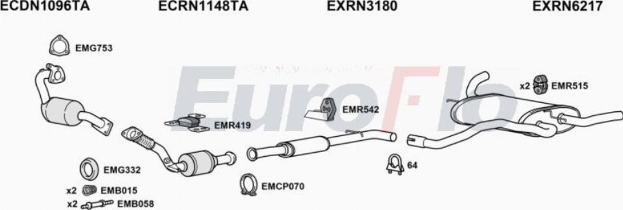 EuroFlo RNCLI16 1026B - Impianto gas scarico autozon.pro