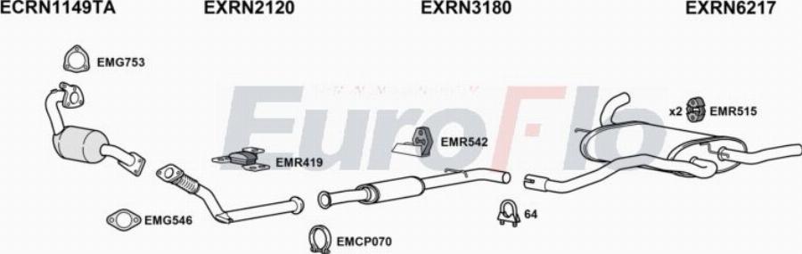 EuroFlo RNCLI16 1026C - Impianto gas scarico autozon.pro