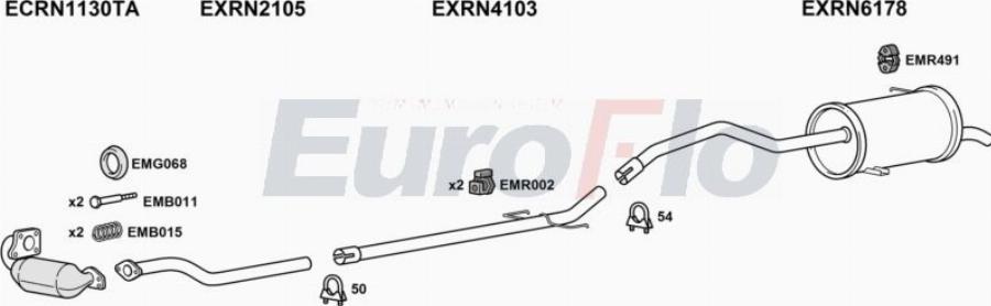 EuroFlo RNKAN15D 7032A00 - Impianto gas scarico autozon.pro