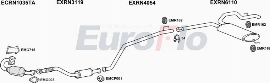 EuroFlo RNTRA19D 7008A00 - Impianto gas scarico autozon.pro