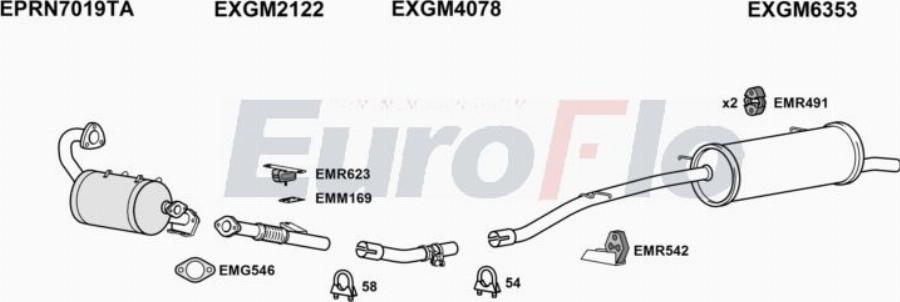 EuroFlo RNTRA16D 7001 - Impianto gas scarico autozon.pro